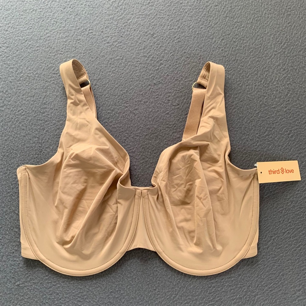 NWT ThirdLove 24/7 Classic Second Skin Microfiber Unlined Warm Taupe Bra 36H